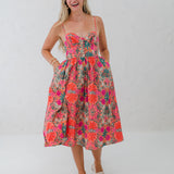 Corset Bust Midi Dress