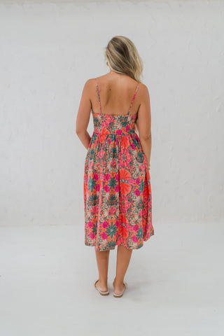 Corset Bust Midi Dress