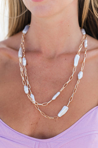 Bar Pearl Necklace