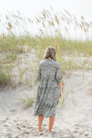 Floral Tiered Midi Dress