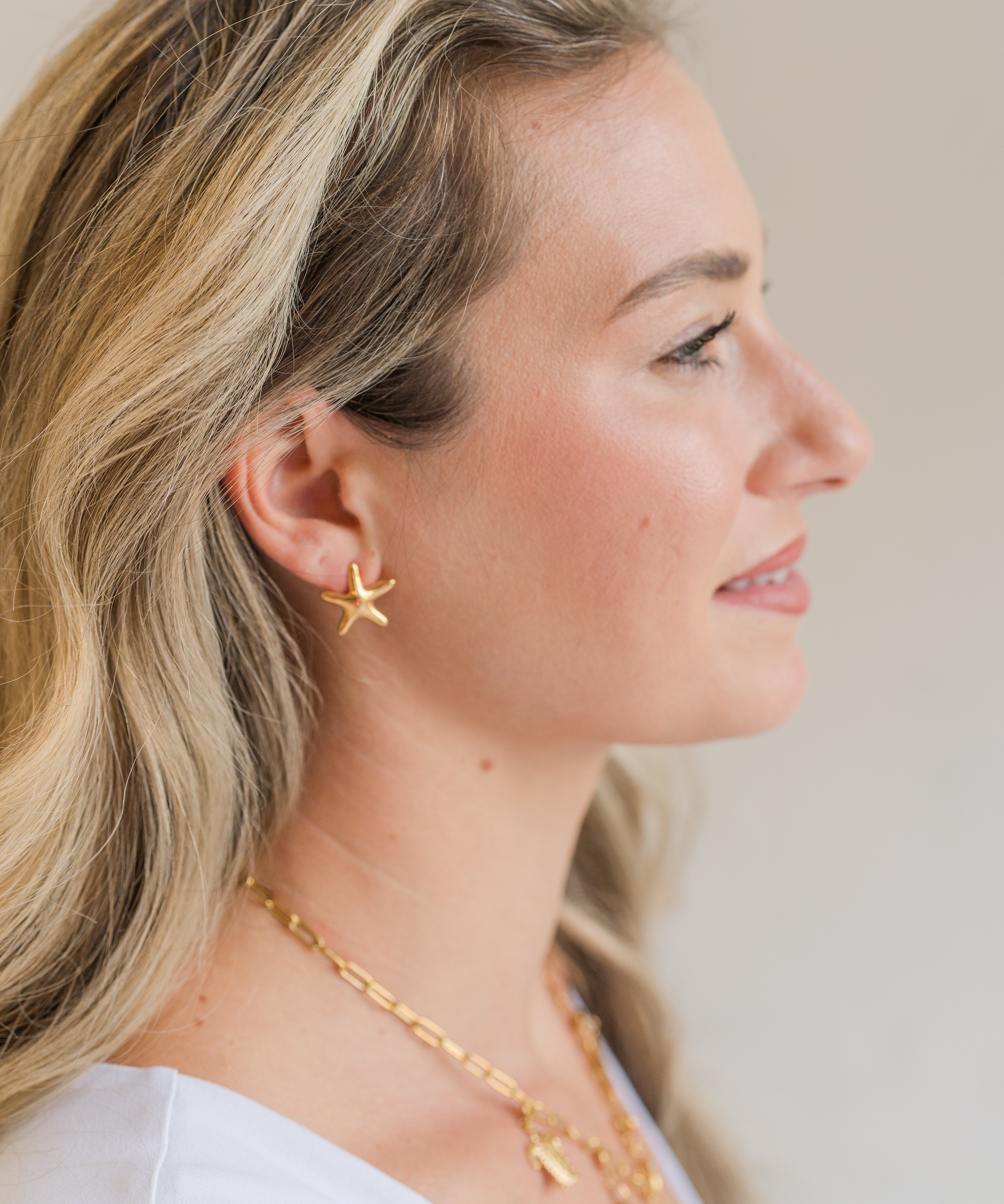 My Sister's Cottage | Waterproof | Starfish Stud Earrings (detail view 2)