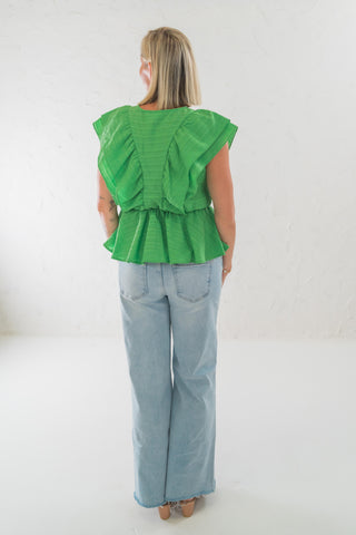 Textured Peplum Top