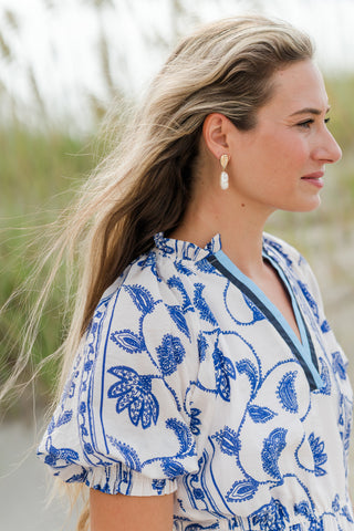 Floral Print Tiered Midi Dress