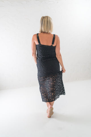 Cotton Crochet Maxi Tank Dress