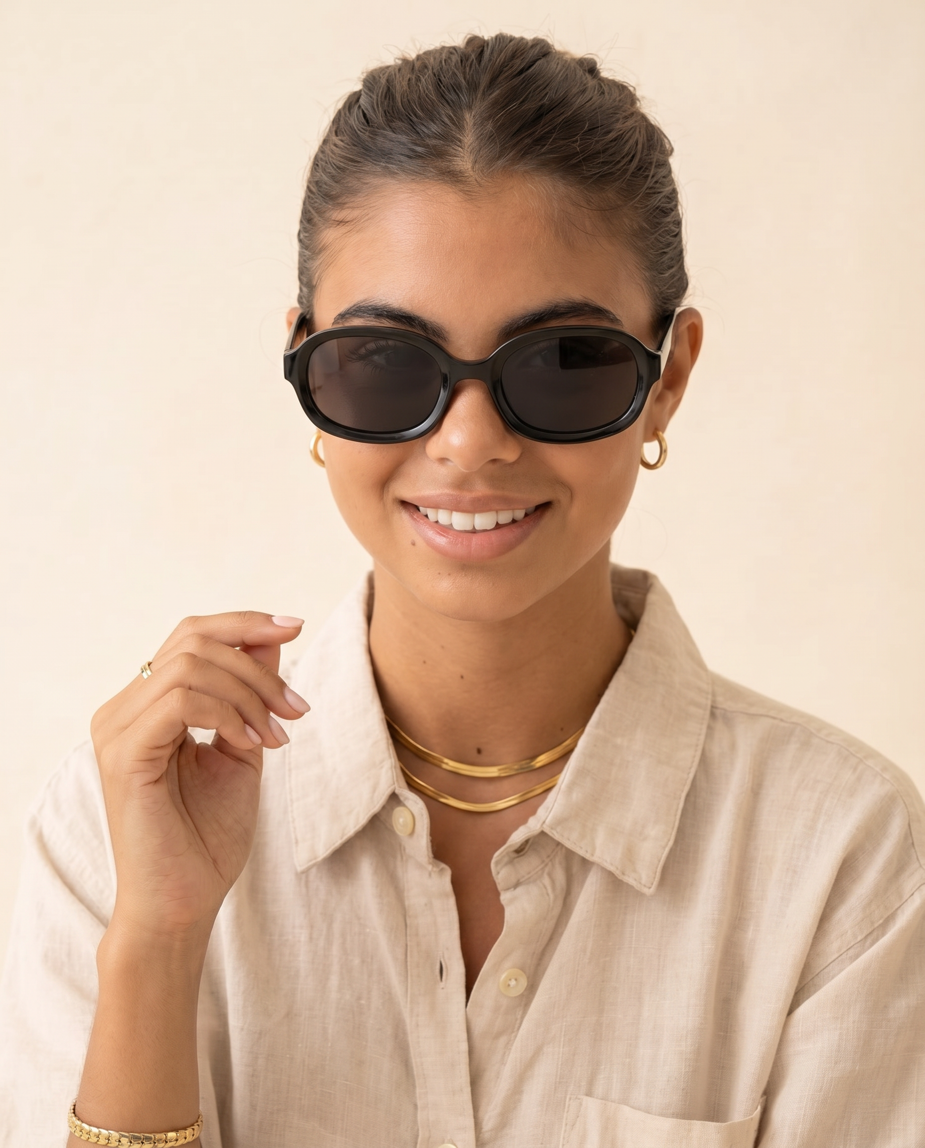 Retro Coast Oval Sunglasses