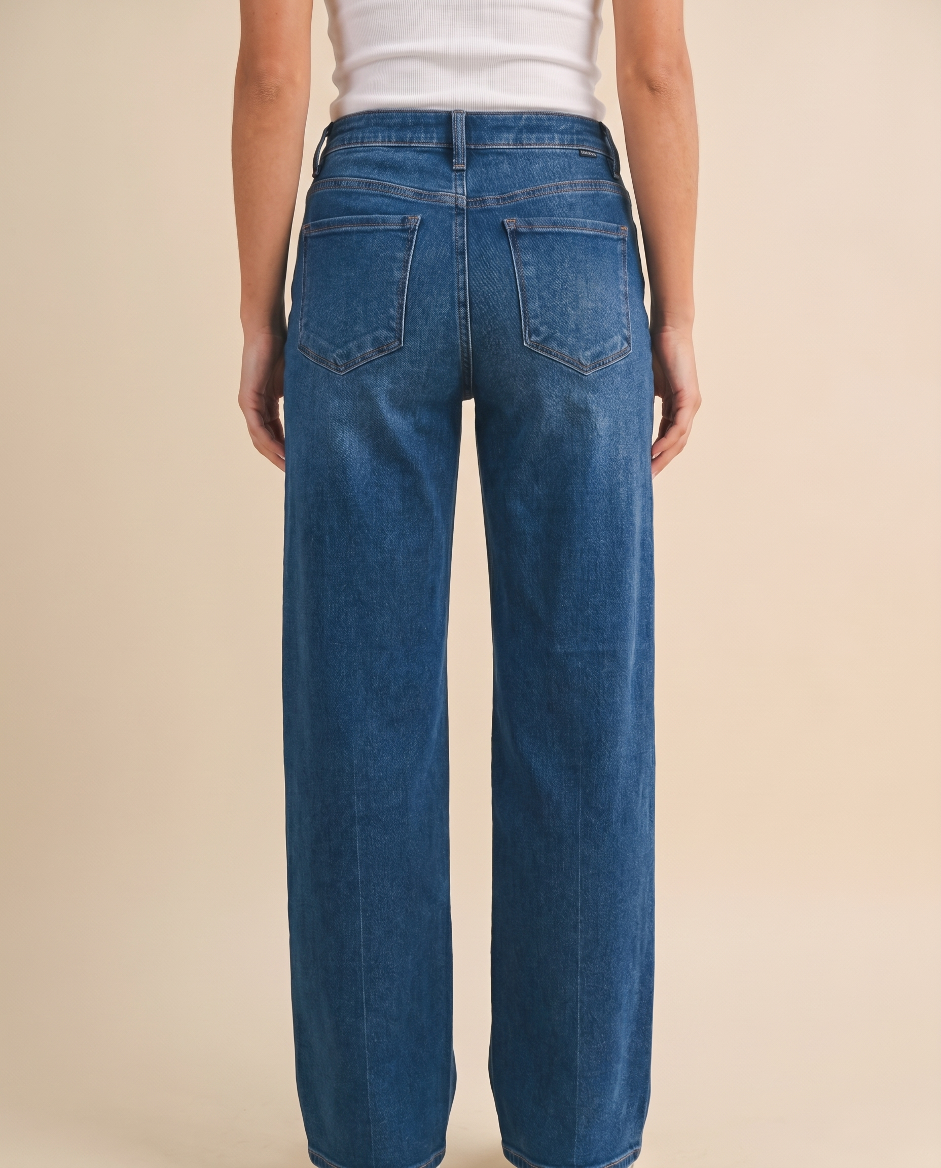 Risen Mid Rise Baggy Wide Leg Jeans (detail view 2)