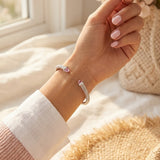 Riviera Cable Cuff Bracelet – Gold Twisted Cable Chain Bangle (detail view 4)