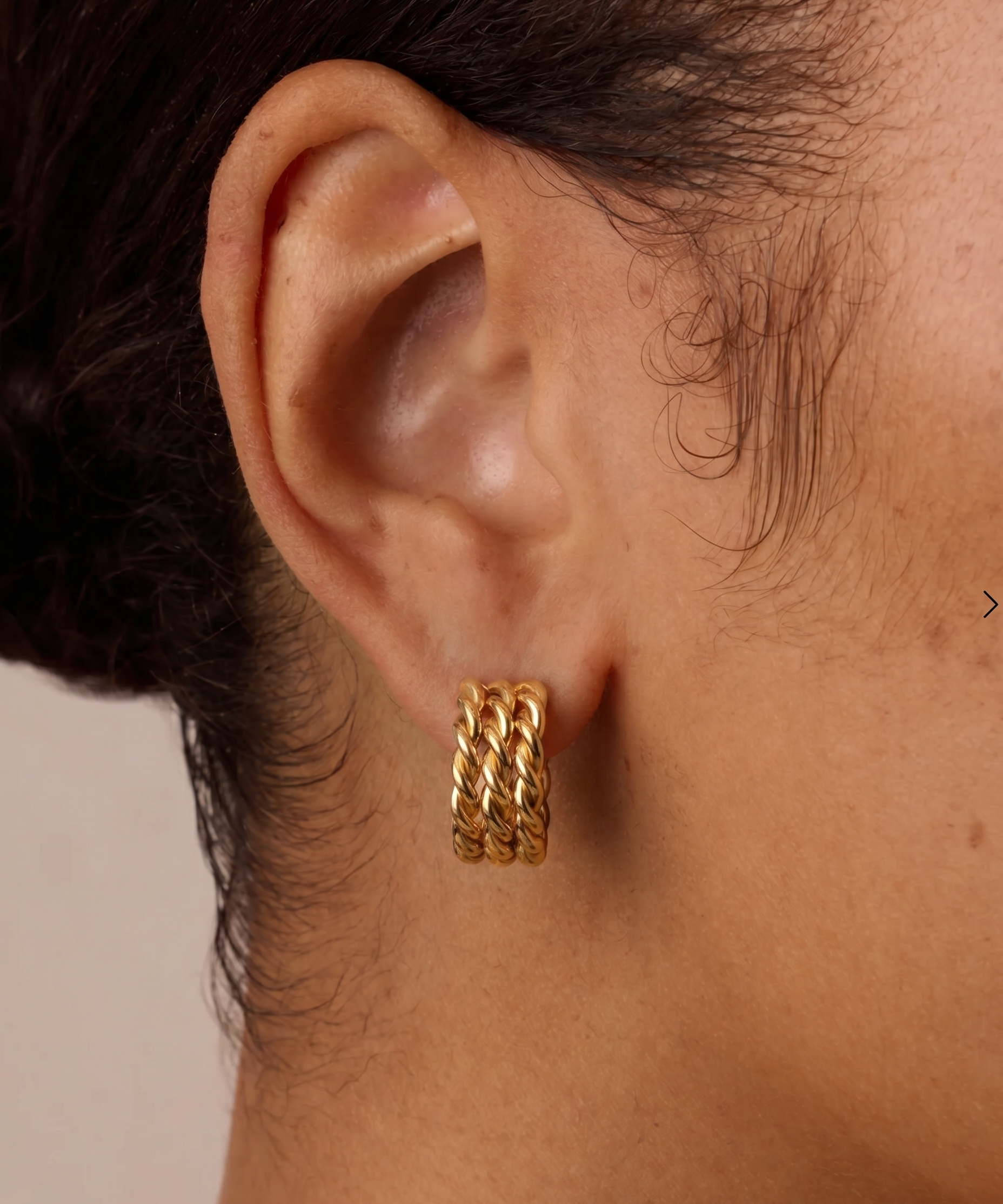 My Sister's Cottage | Waterproof | Rope Mini Hoop Earrings (detail view 2)
