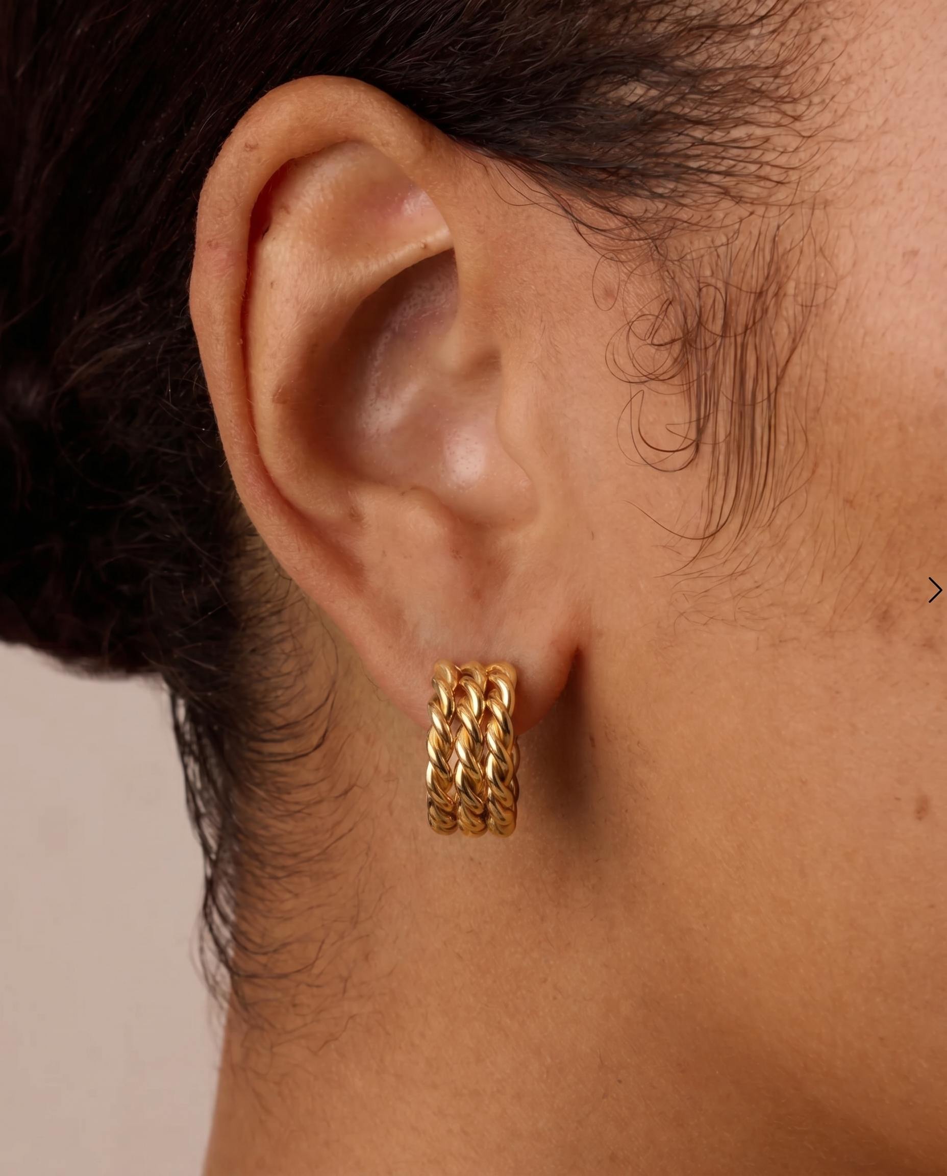 My Sister's Cottage | Waterproof | Rope Mini Hoop Earrings (detail view 2)