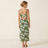 Sage Garden Cutout Maxi Dress