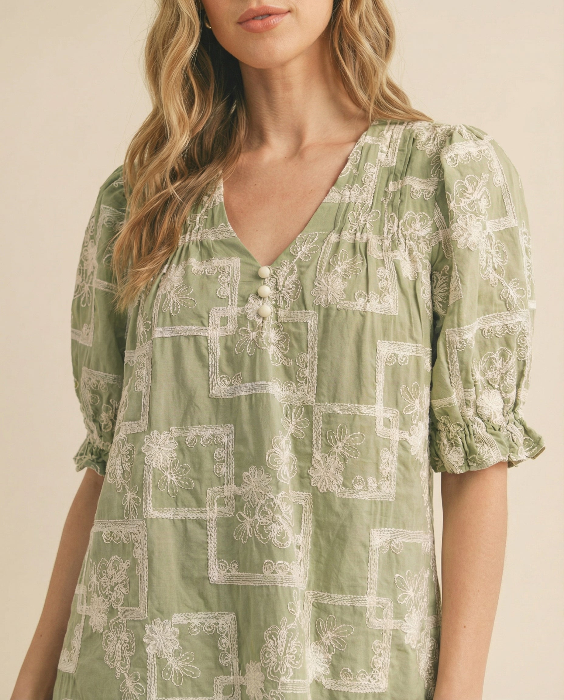 The Garden Embroidered Dress (detail view 4)