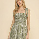 Sage Meadow Tie Strap Midi Dress (detail view 4)
