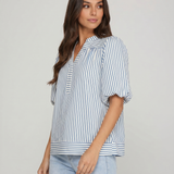 Sailaway Stripe Tunic Top (detail view 3)