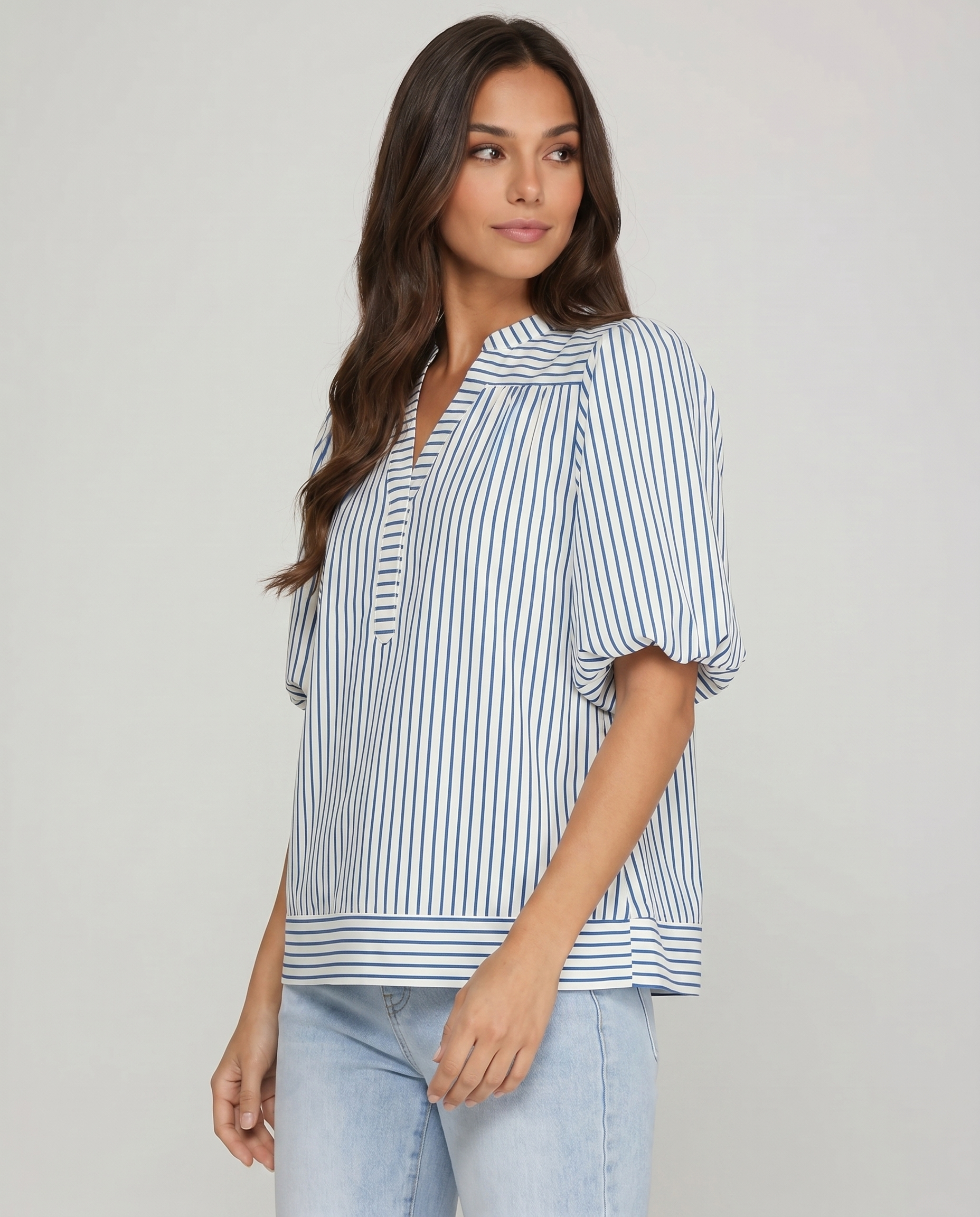Sailaway Stripe Tunic Top (detail view 3)
