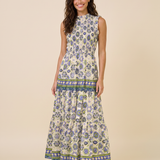 Santorini Bloom Maxi Dress