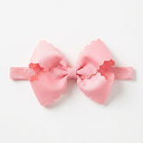 Baby & Toddler Scallop Grosgrain Bow Headband - Soft Elastic (detail view 5)