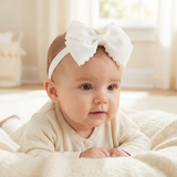 Baby & Toddler Scallop Grosgrain Bow Headband - Soft Elastic (detail view 4)