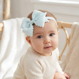 Baby & Toddler Scallop Grosgrain Bow Headband - Soft Elastic (detail view 2)