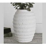 10.4" White Wash Vase