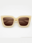 Oversized Cat Eye Sunglasses Tan