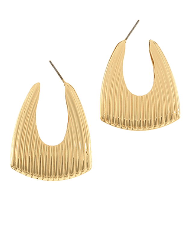 Chunky U Ribbed Earrings