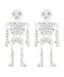 Crystal Glitter Skeleton Earrings