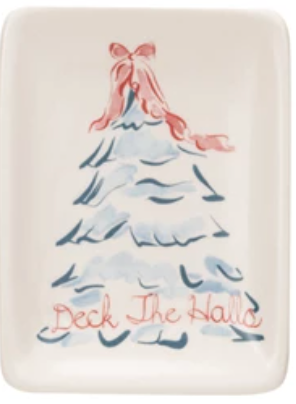 Stoneware Christmas Tree Dish