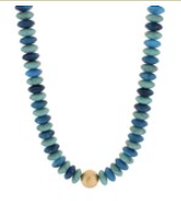 Metal & Color Beaded Necklace