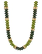 Multi-Color Beaded Necklace-Olive