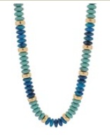 Multi-Color Beaded Necklace-Blue