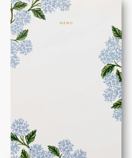 Hydrangea Memo Note Pad