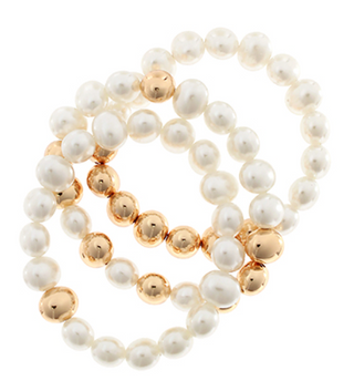 Oval Pearl & Bead Bracelet