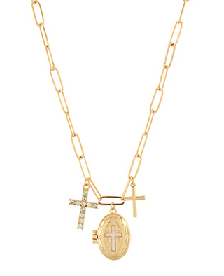 Cross Locket Necklace