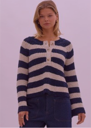 Long Sleeve Striped Sweater