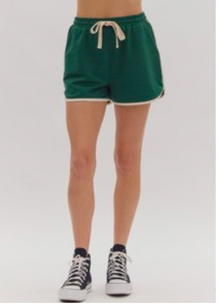 High-Waisted Drawstring Shorts