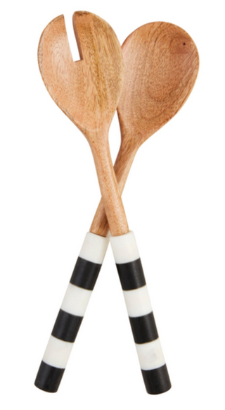 Striped Slotted Serving Spoon