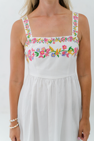 Linen Sleeveless Midi Dress
