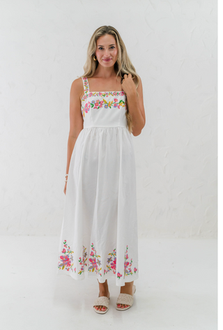 Linen Sleeveless Midi Dress