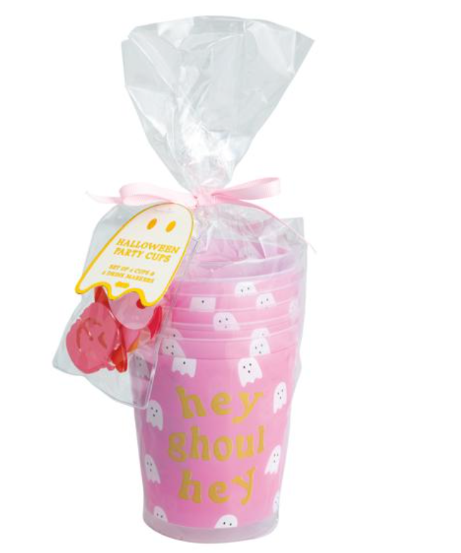 Pink Halloween Party Cup Set