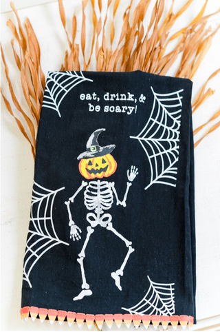 Skeleton Hallow Printed Towel