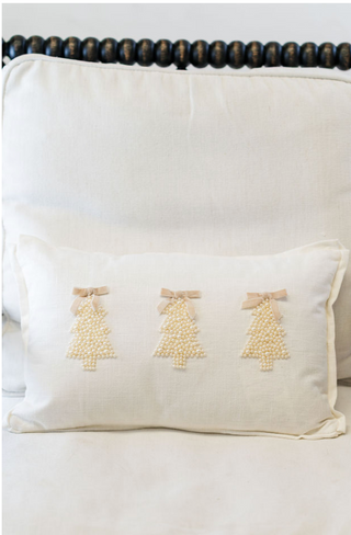 White Christmas Pearl Pillow