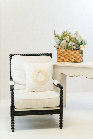 White Christmas Pearl Pillow