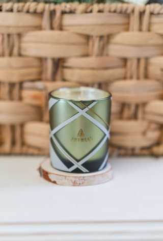 Frasier Fir Frosted Plaid Medium Poured Candle