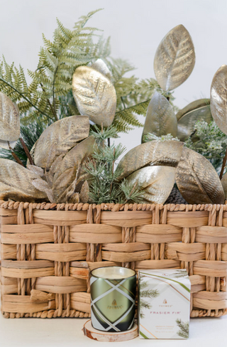 Frasier Fir Frosted Plaid Medium Poured Candle