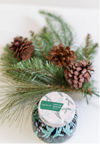 Holiday Crystal Pine Candle
