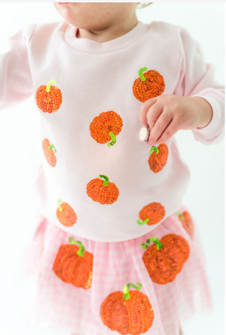 Sequin Pumpkin Sweatshirt