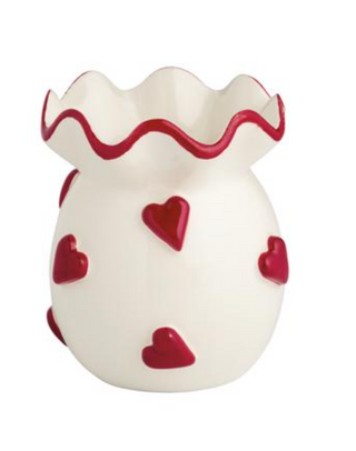 Heart Ruffle Bud Vase