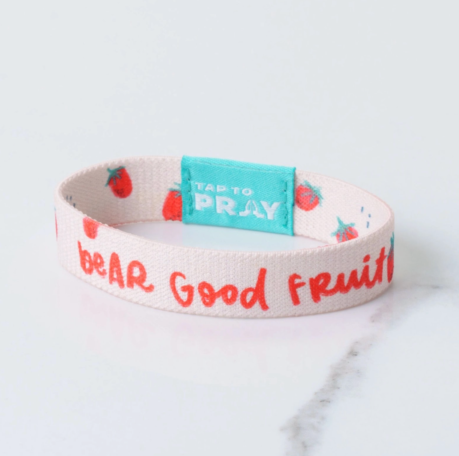 Tap To Pray® Kingfolk Series Wristband – Bear Good Fruit (detail view 2)
