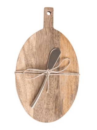 Cutting Board W/ Canape Knife - Oval