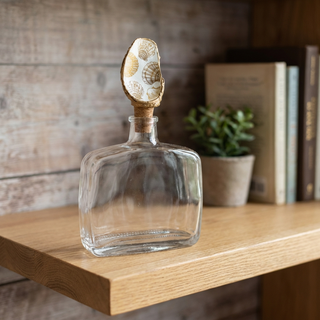 Seashell Glass Decorative Bottle